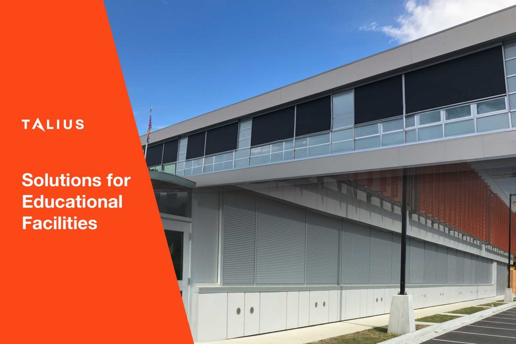 Talius Rollshutters and Habitat Screens in Schools