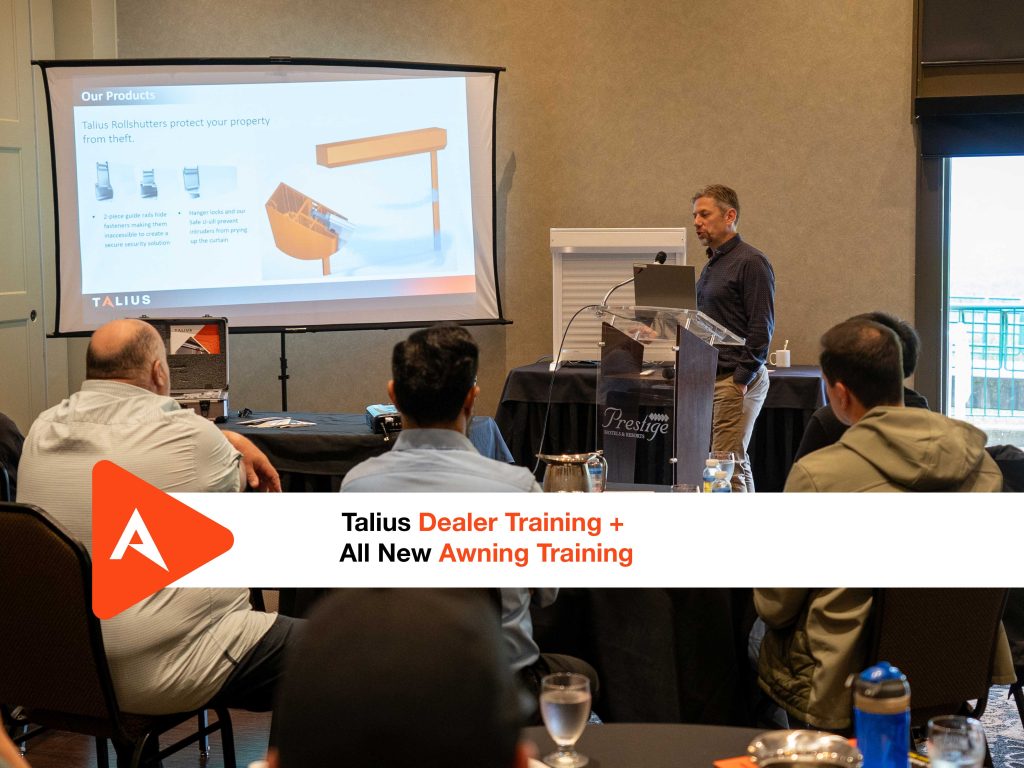 Upcoming Talius Dealer Training