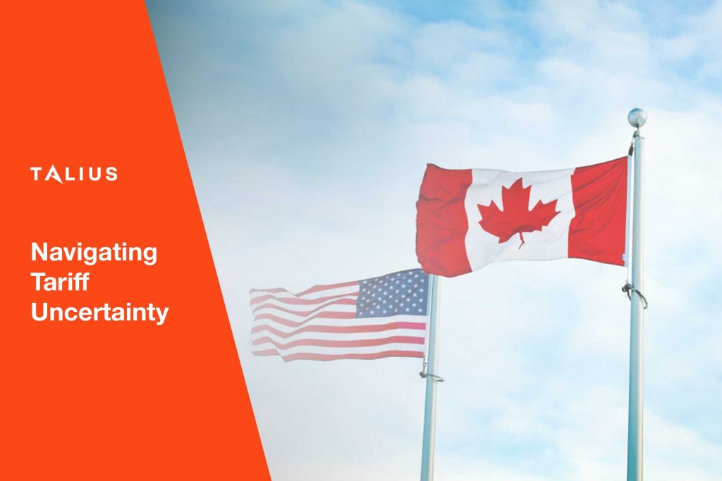 Canada and USA Flag Photo