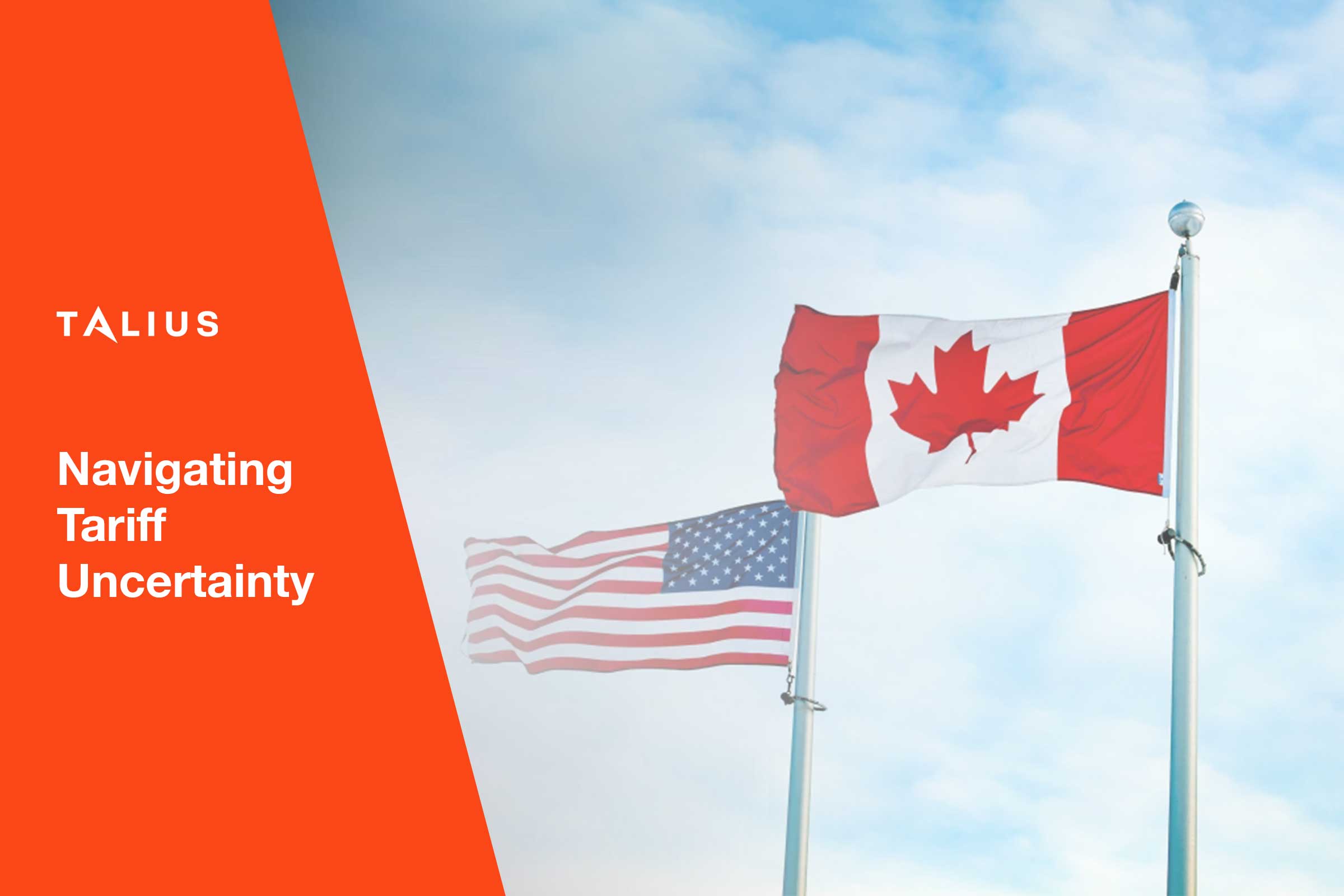 Canada and USA Flag Photo